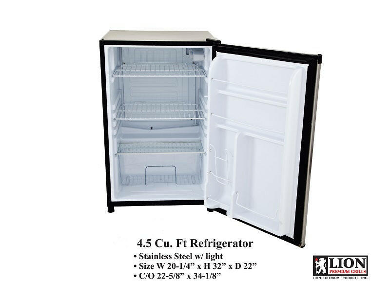 Lion 4.5 Cu Refrigerator - 1001 - Texas Outdoor Patio Center