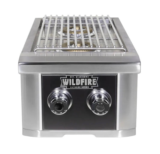 Wildfire The Ranch Double Side Burner Black 304 - WF-DBLSBRN-RH